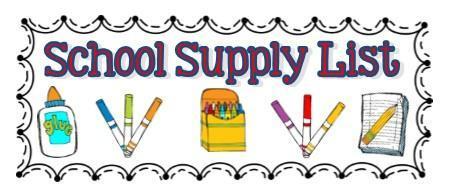 2026-2027 Rice-School Supply List
