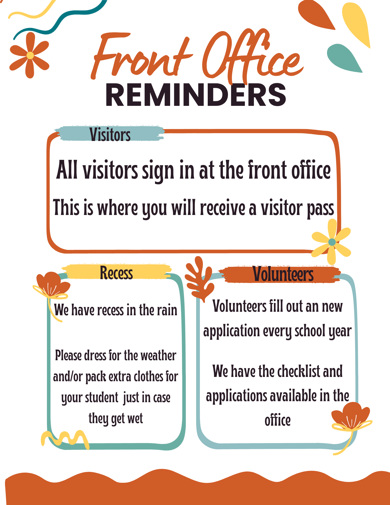 Front Office Reminder 8.31.2026