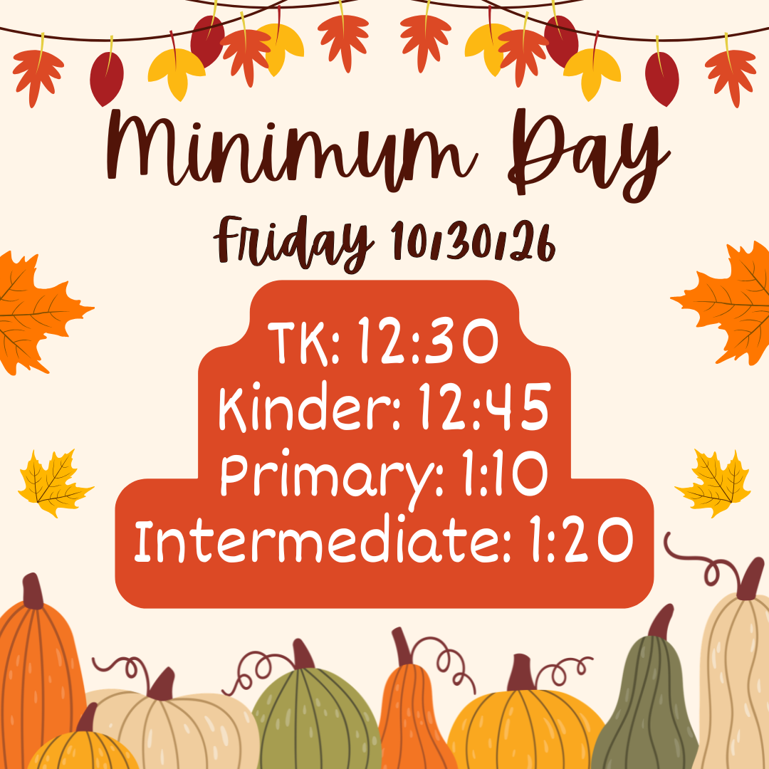 Minimum Day Friday 10/30/26