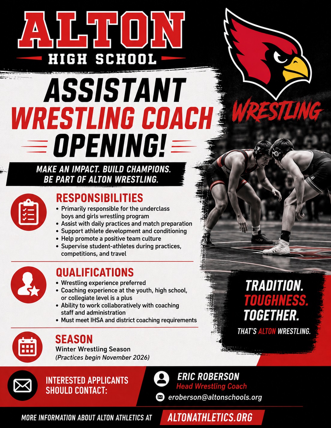 Hiring - AHS - Assistant Wrestling Coach