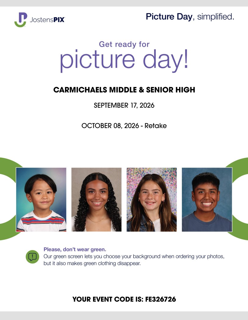 MS/HS Picture Day - September 17, 2026