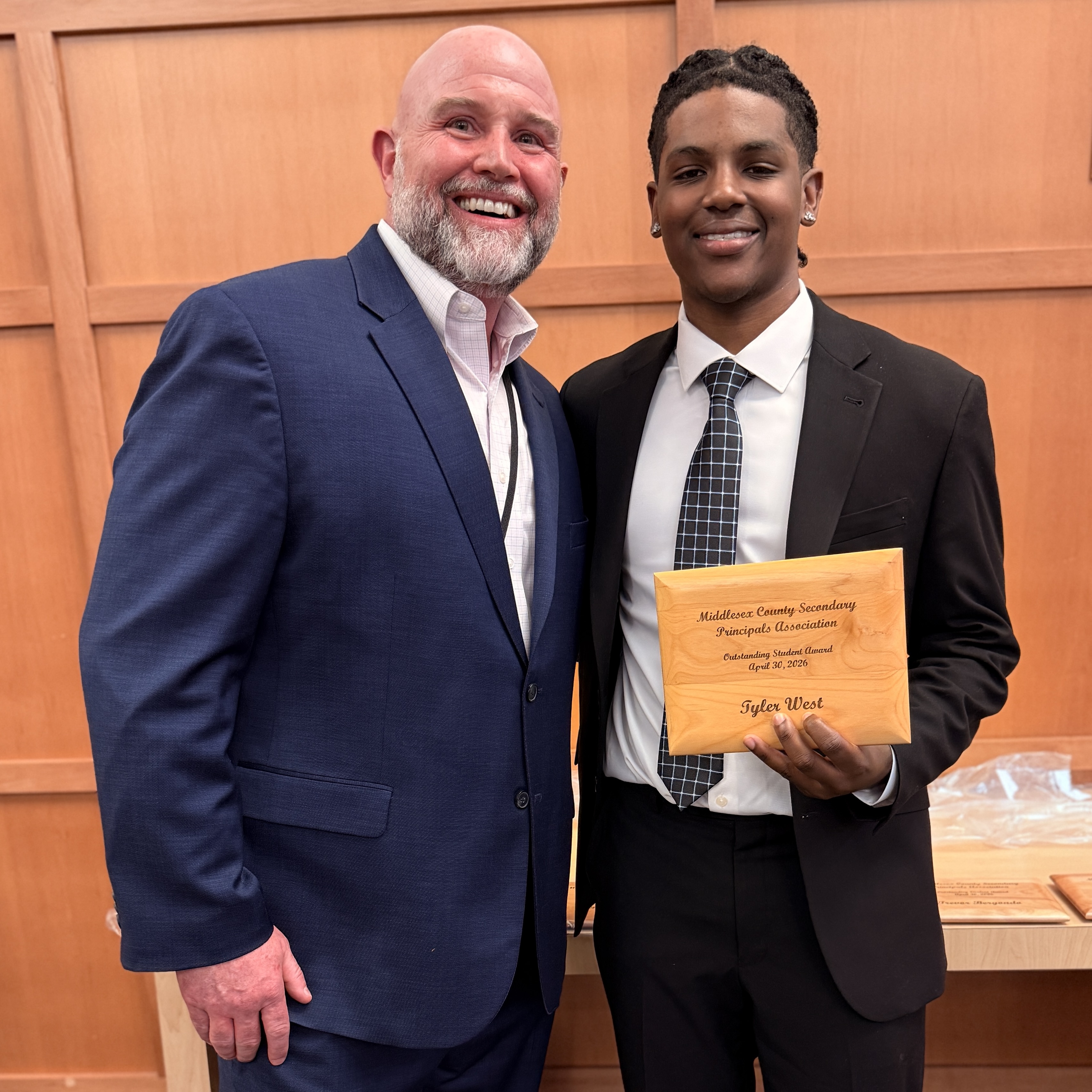 Tyler West chosen as Middlesex County Secondary Principals Association’s Outstanding Student for PHS