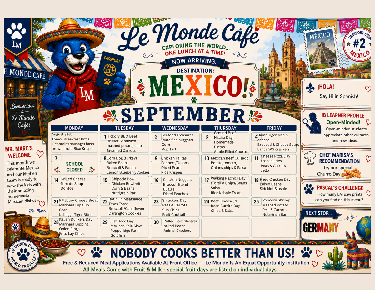 New Month, New Menu...