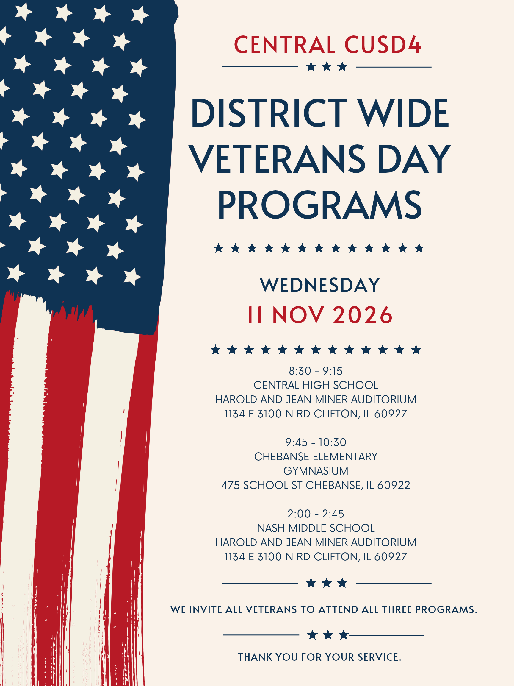 Veterans Day Programs
