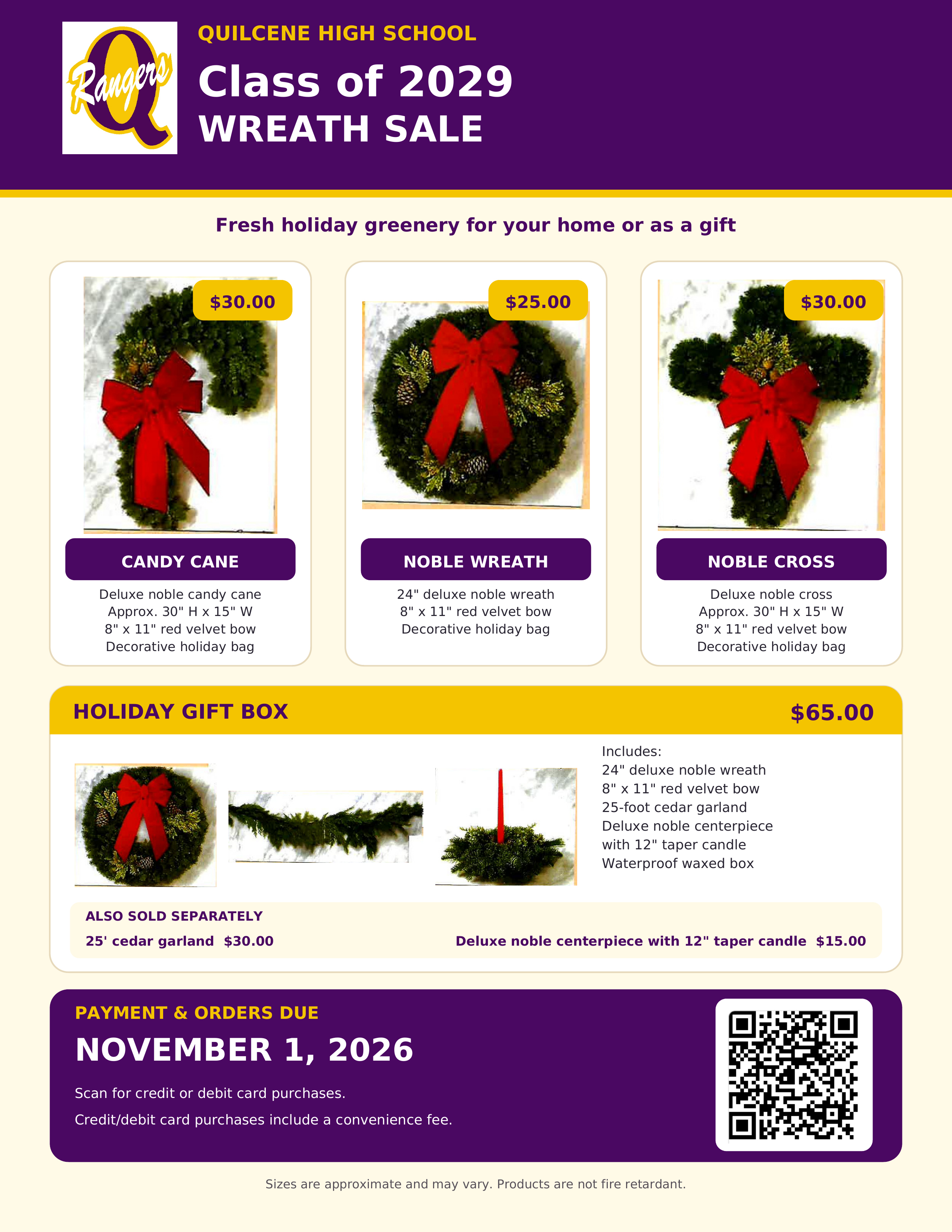 Class of 2029 Wreath Sale