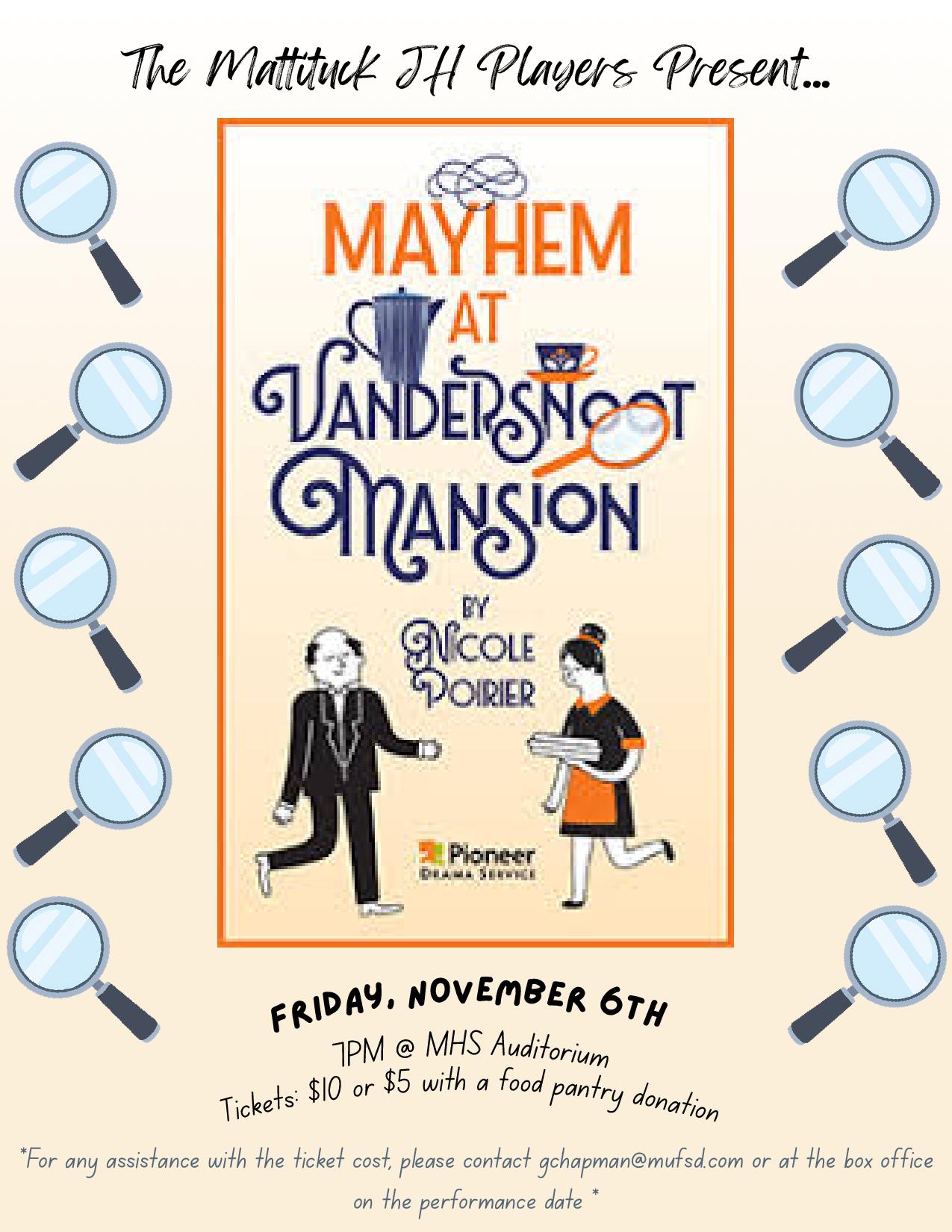 Mark Your Calendar for the JH Play - Friday, November 6th!