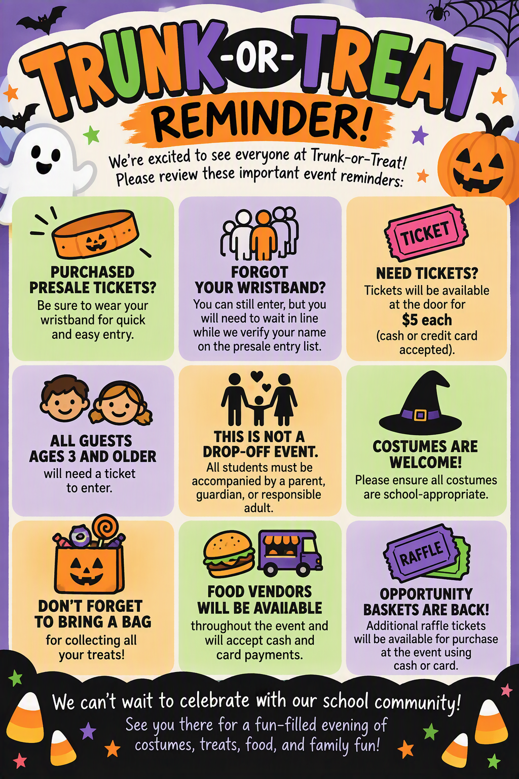 🎃 Trunk-or-Treat Reminder! 🍬