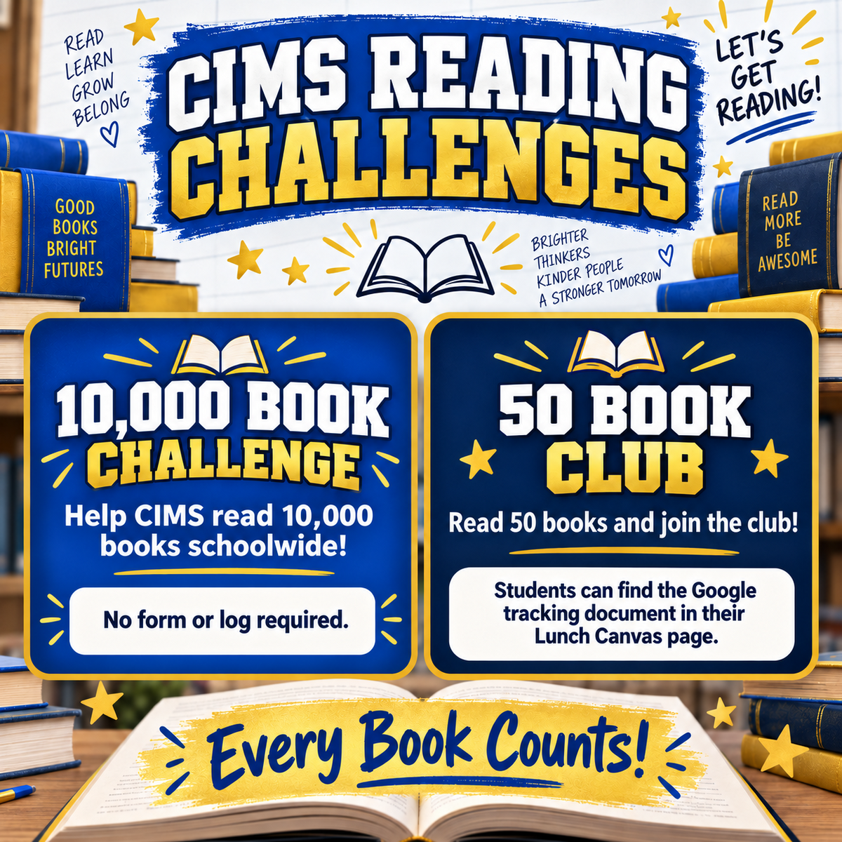 CIMS Reading Challenges Are Underway! 