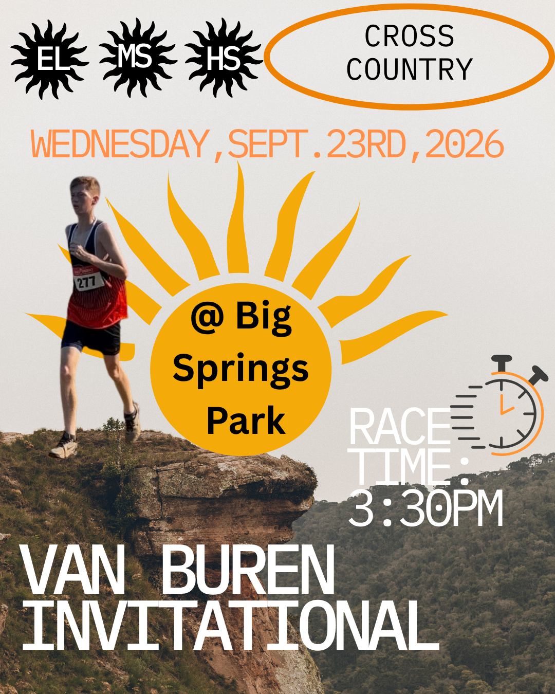 Cross Country @ Van Buren Invitational- Wed. 9/23
