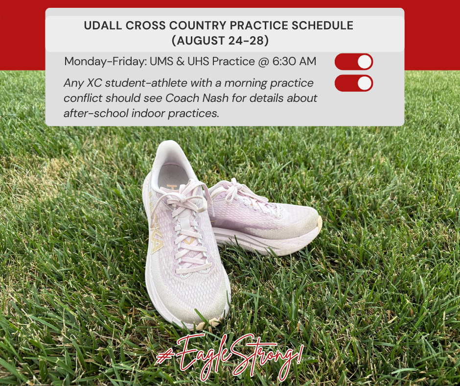 This Week's Udall Eagle Cross Country Practice Plan