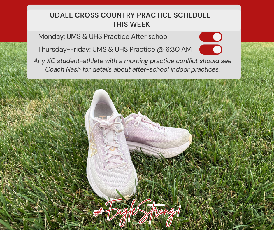 This Week's Udall Eagle Cross Country Practice Plan