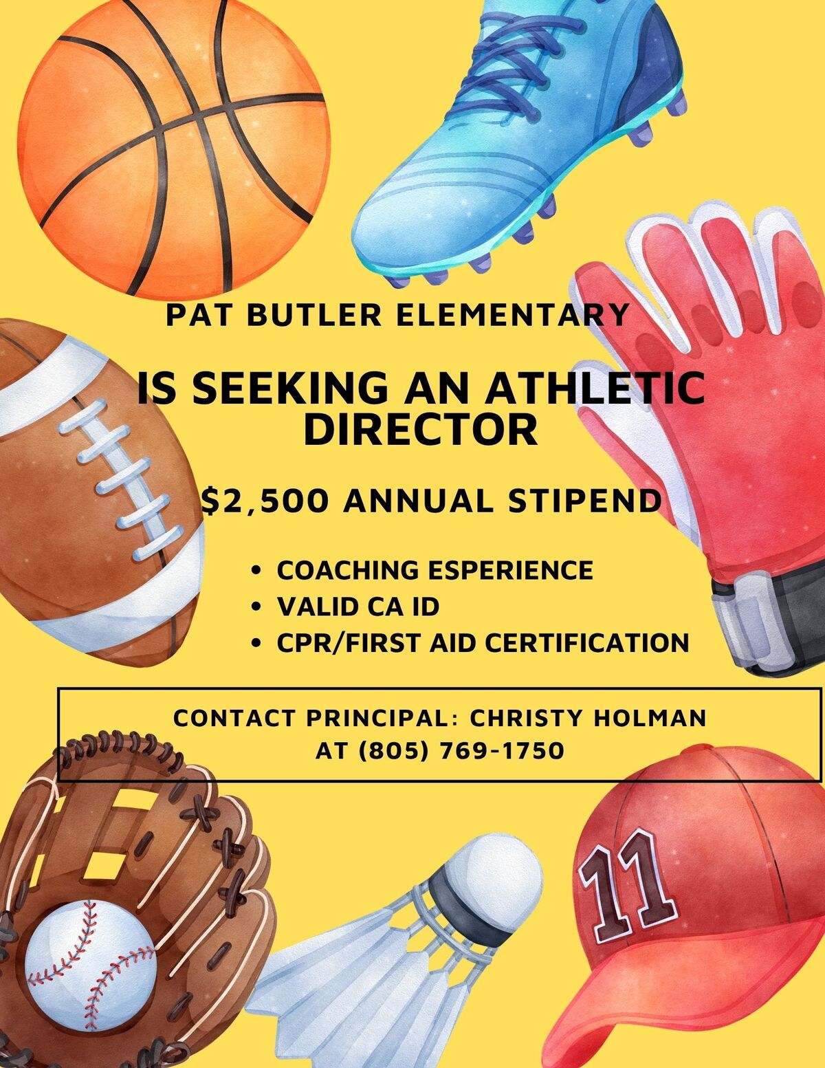 PB In Search of an Athletic Director for the 26/27 School Year