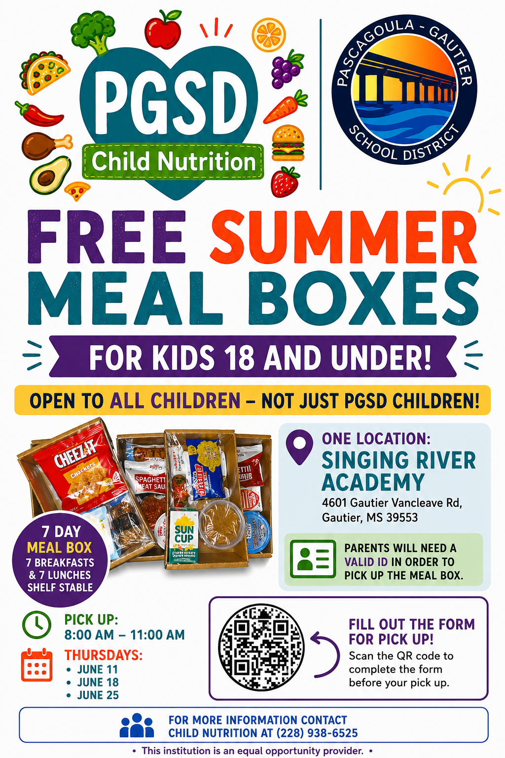 Free 7-Day Summer Meal Boxes Available this June
