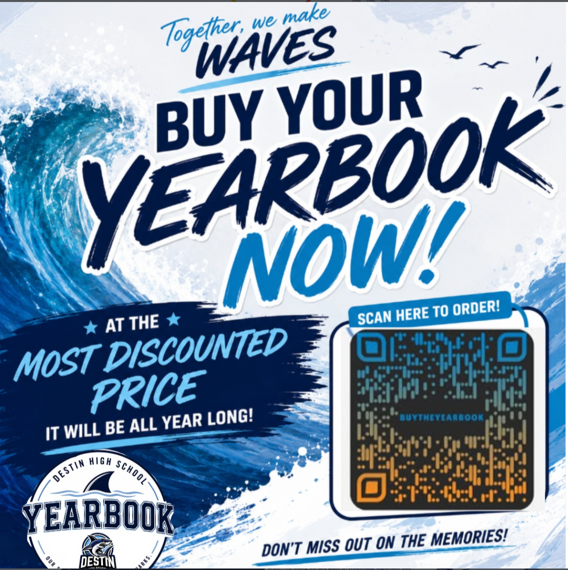 🌊📖 DESTIN HIGH SCHOOL YEARBOOKS ARE ON SALE! 🦈💙