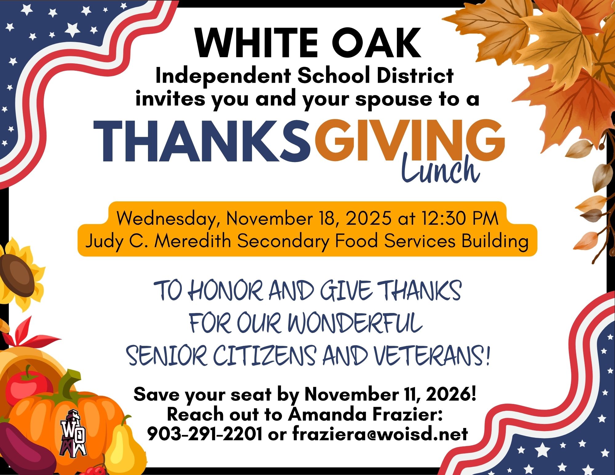 Senior Citizen and Veterans Luncheon