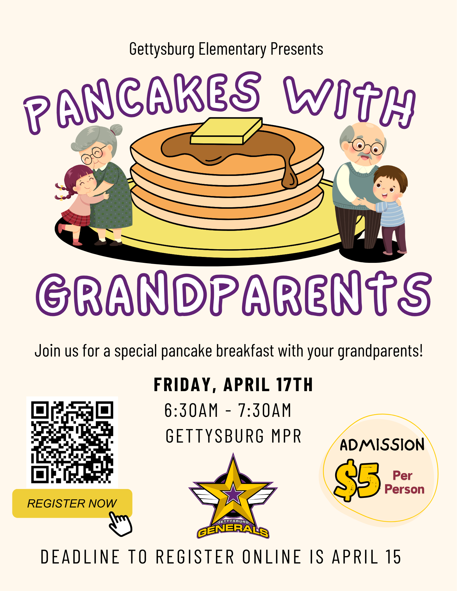 Pancakes with Grandparents Flyer
