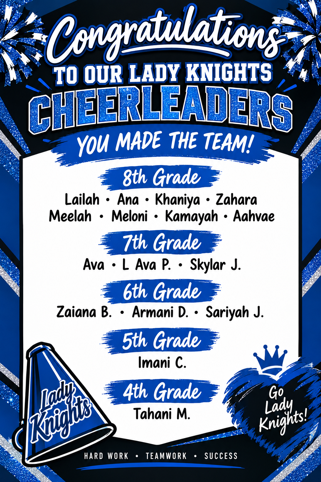 Cheerleaders Announcement