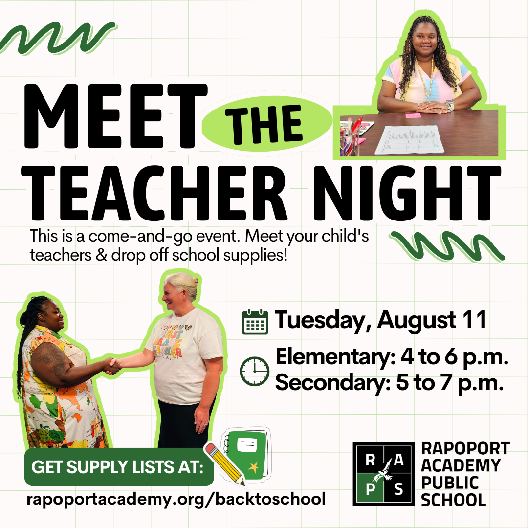 Aug 11: Meet the Teacher Night 🏫