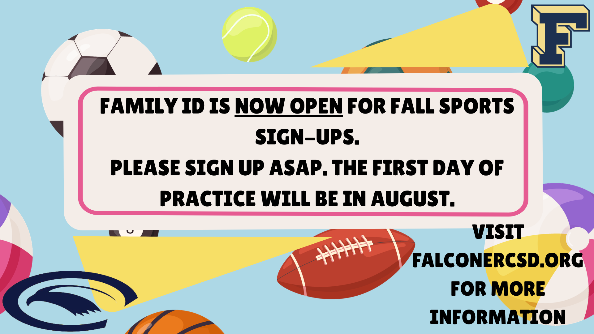 Fall Sports Sign Ups