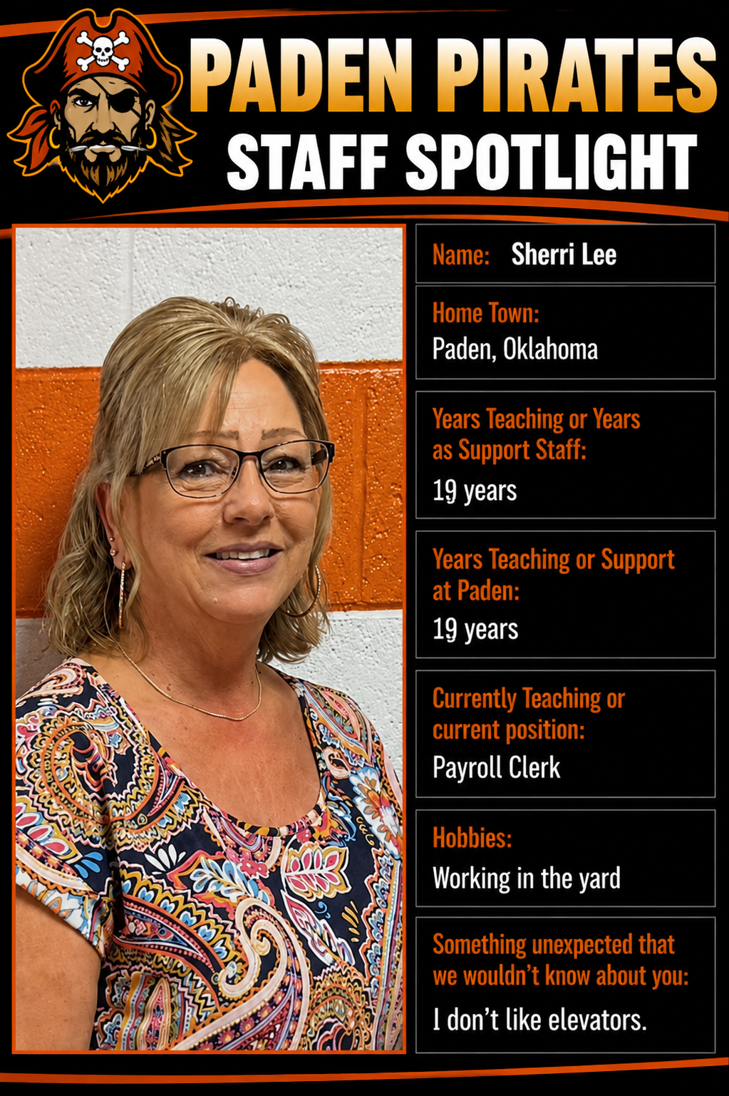 Sherri Lee - Encumbrance Clerk/Supt Secretary