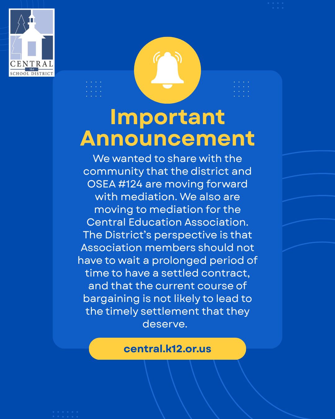 Negotiations update