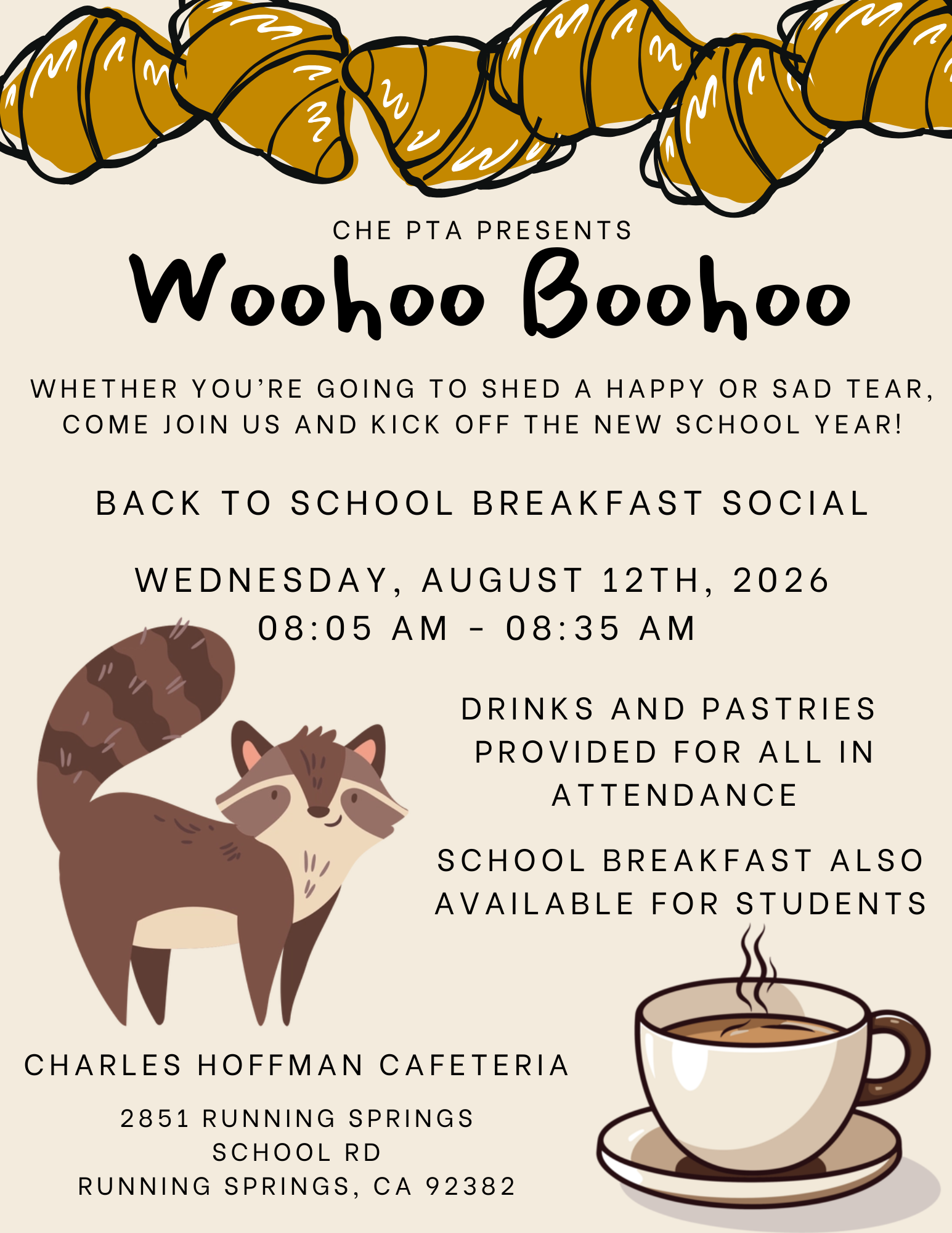 Woohoo, Boohoo Event, hosted by PTA