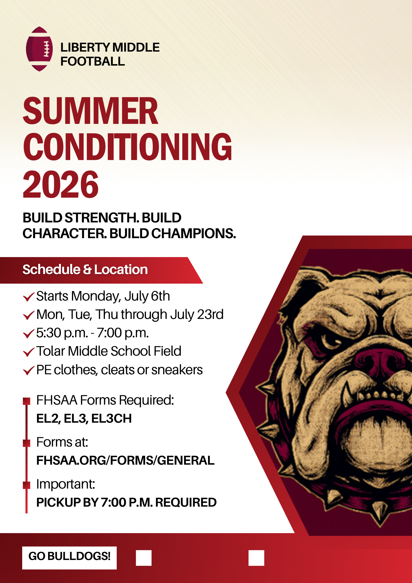 🏈 Football Summer Conditioning 🏈