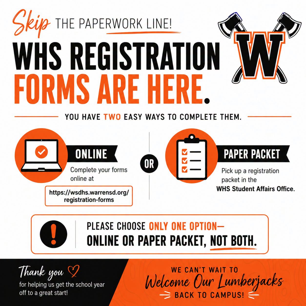 WHS: Registration information