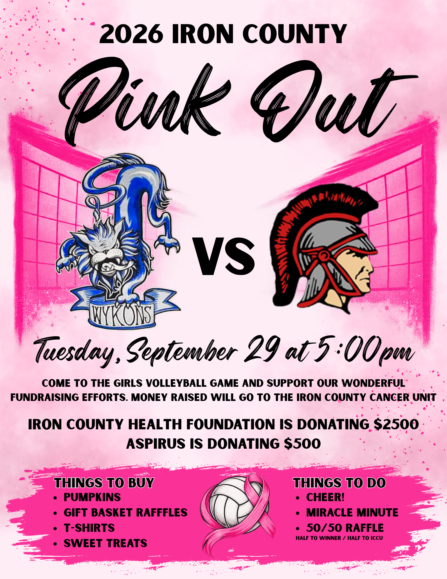 Volleyball Pink Out !