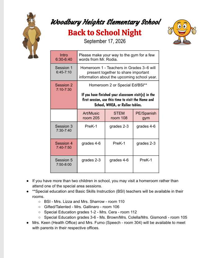 Back to School Night Is Tonite