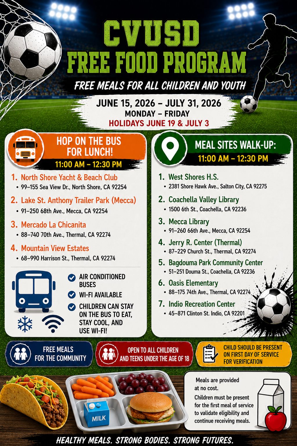 🍎 CVUSD Free Food Program Information
