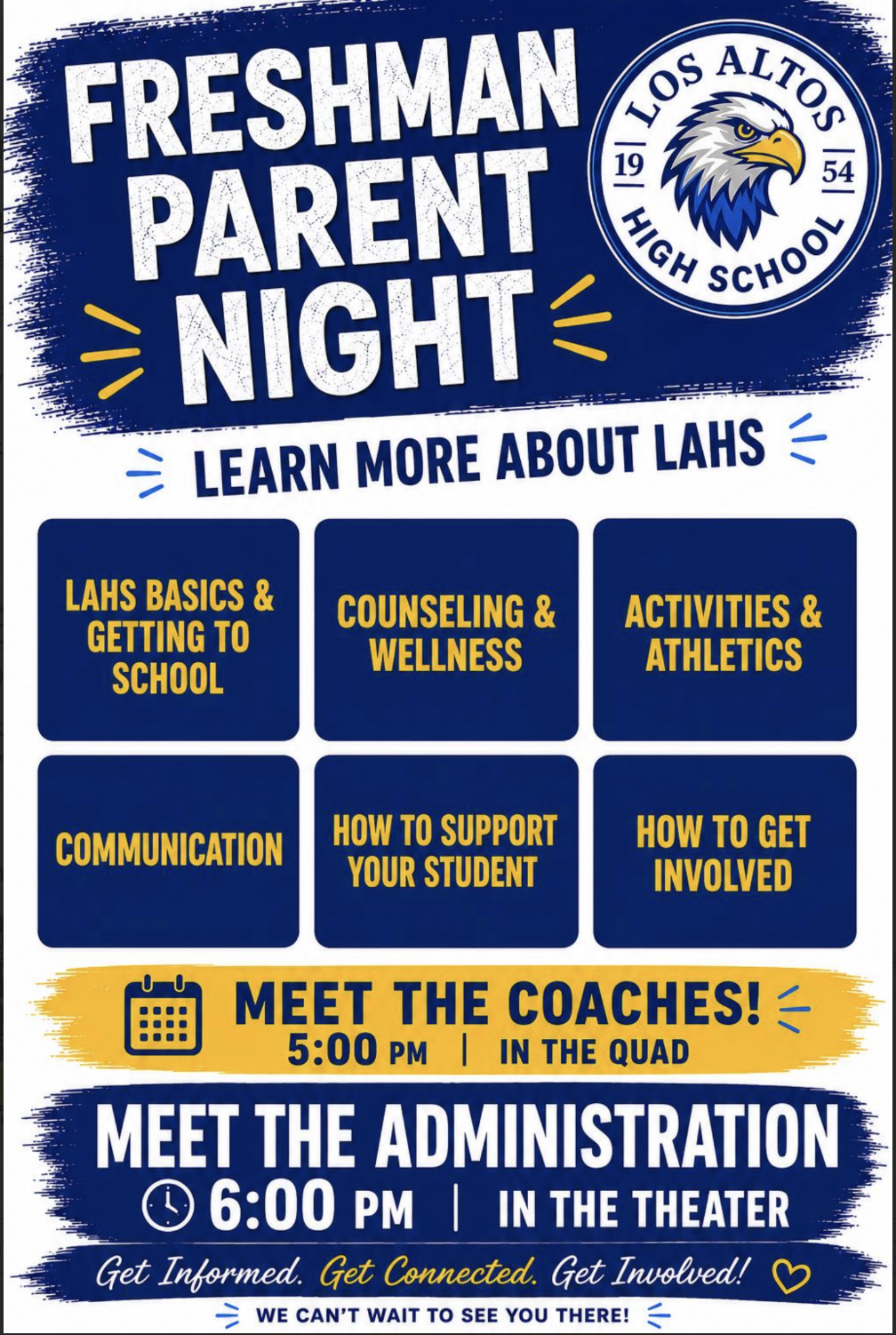 Freshman Parent Night, August 4 @ 6:00 pm