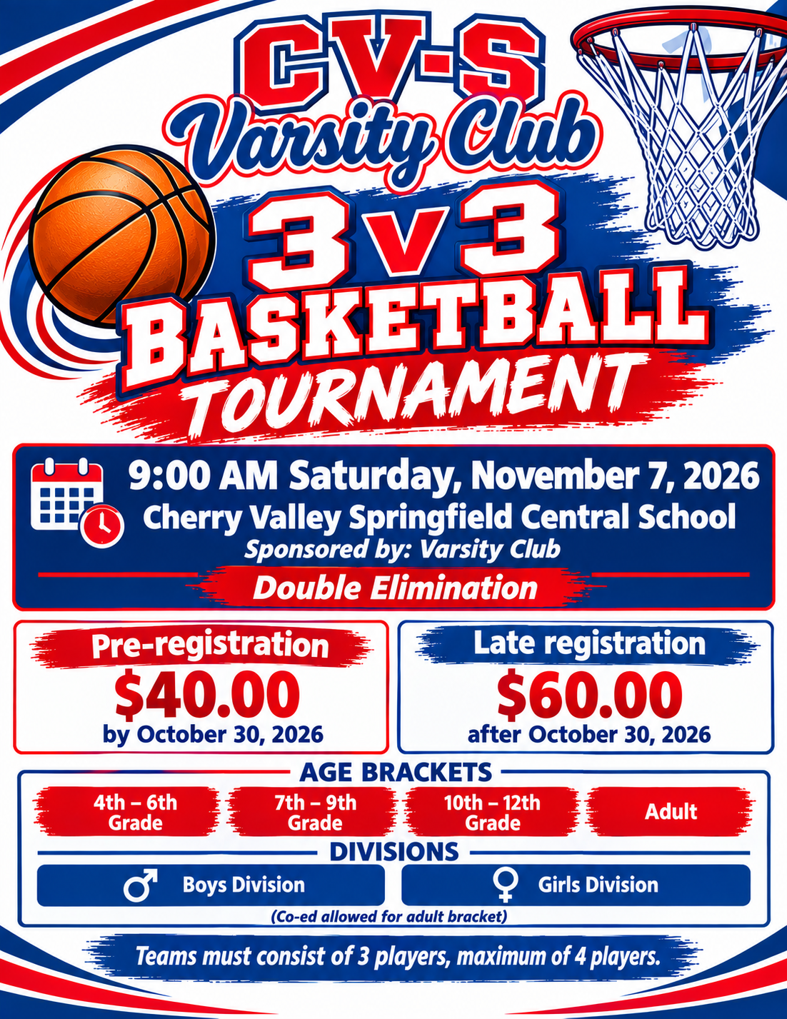 3 vs. 3 Basketball Tournament