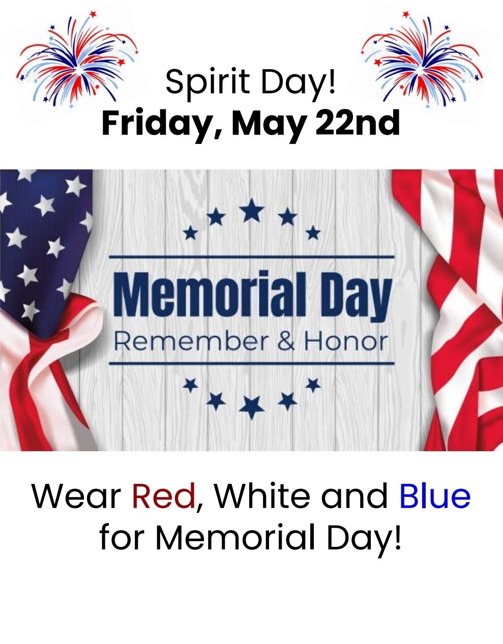 Spirit Day - Friday 05/22