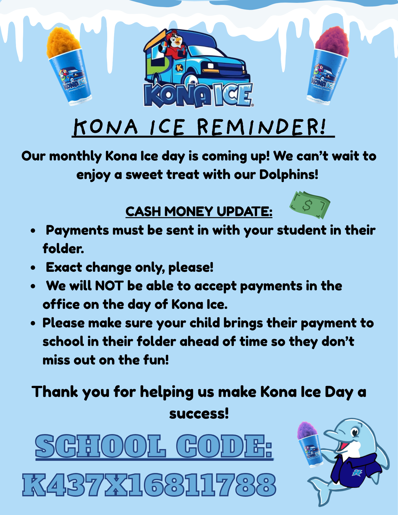NEXT KONA ICE DAY IS SEPTEMBER 30TH!