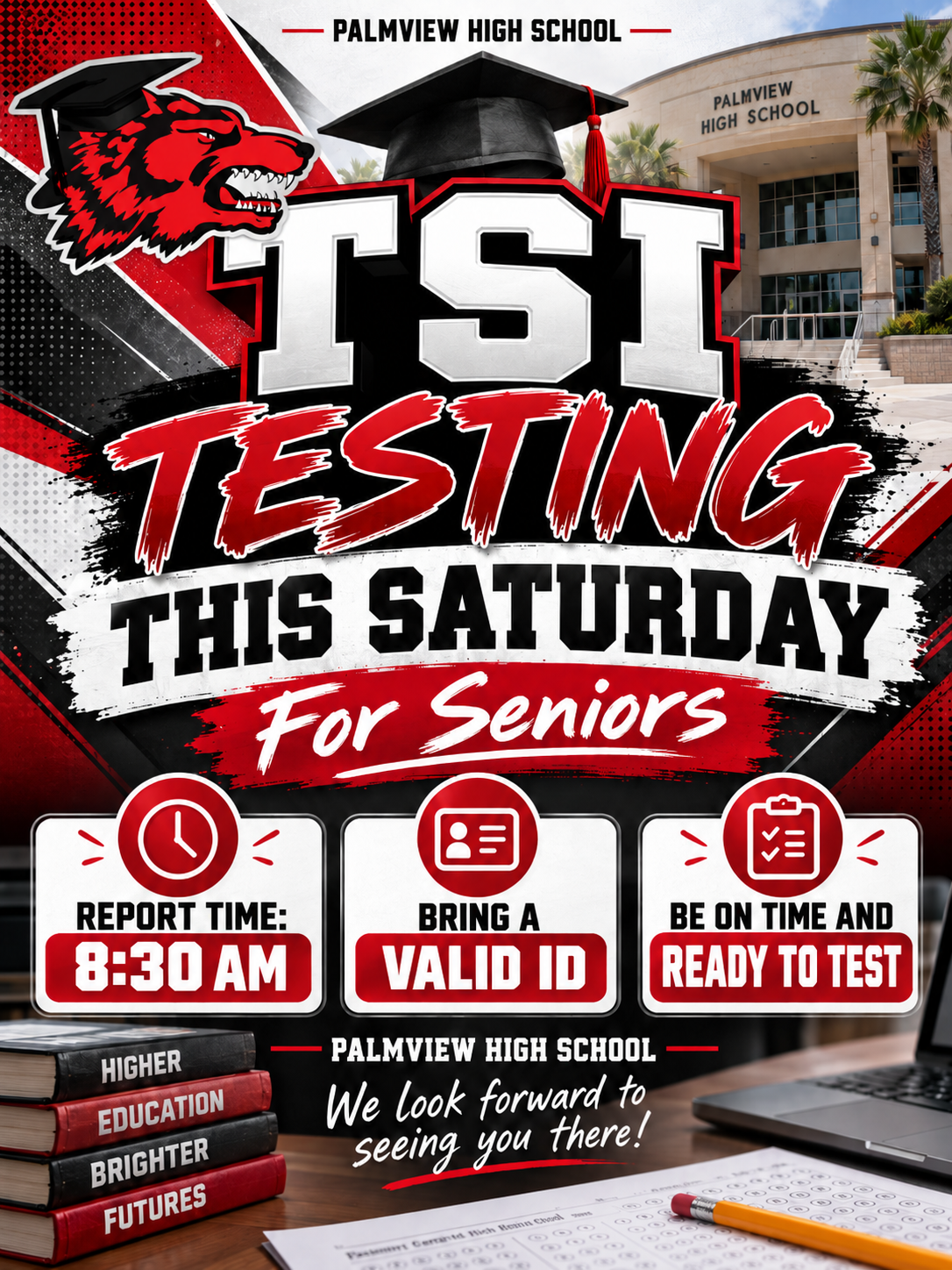 🎓 TSI Testing This Saturday!