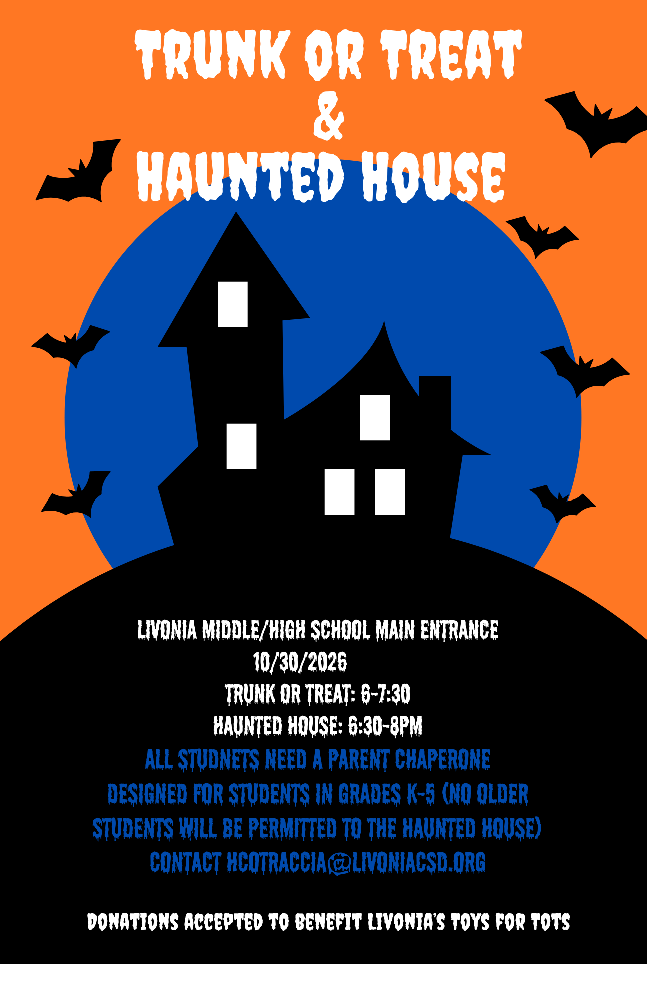🎃 Annual Livonia Trunk or Treat & Haunted House 👻