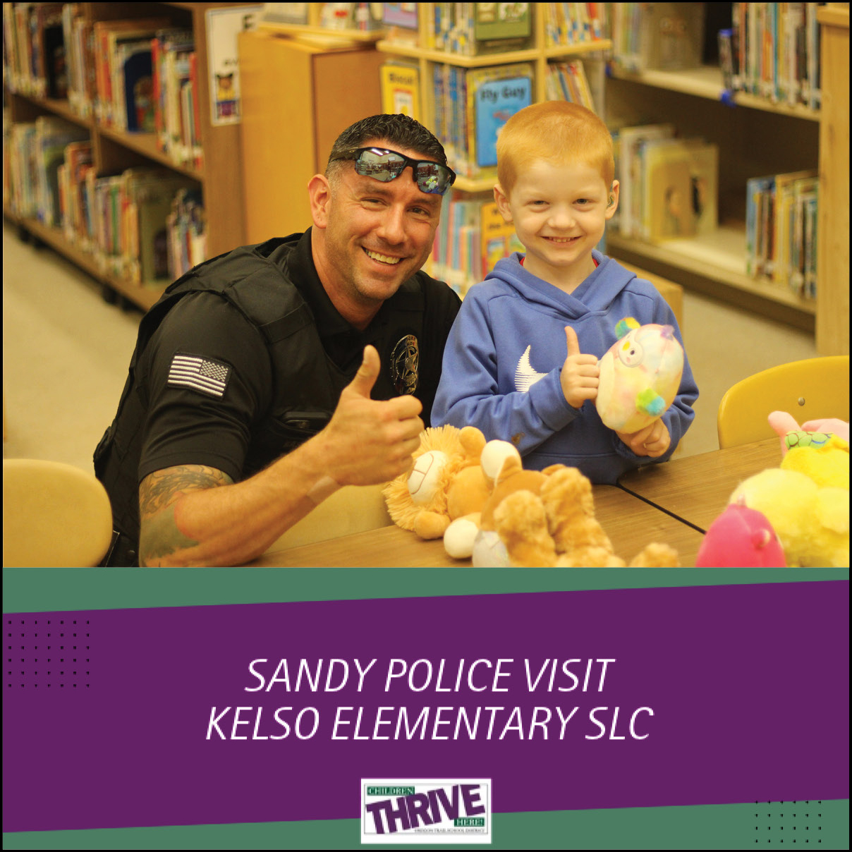 Sandy Police Department visit Kelso Elementary SLC