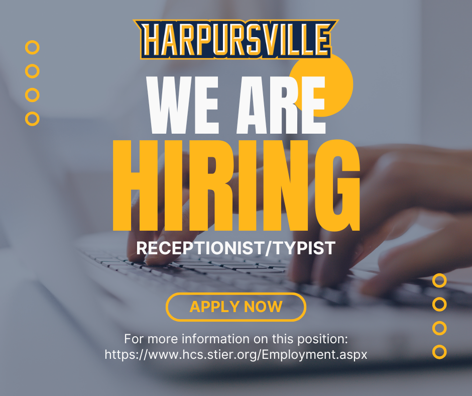 We're Hiring - Receptionist/Typist