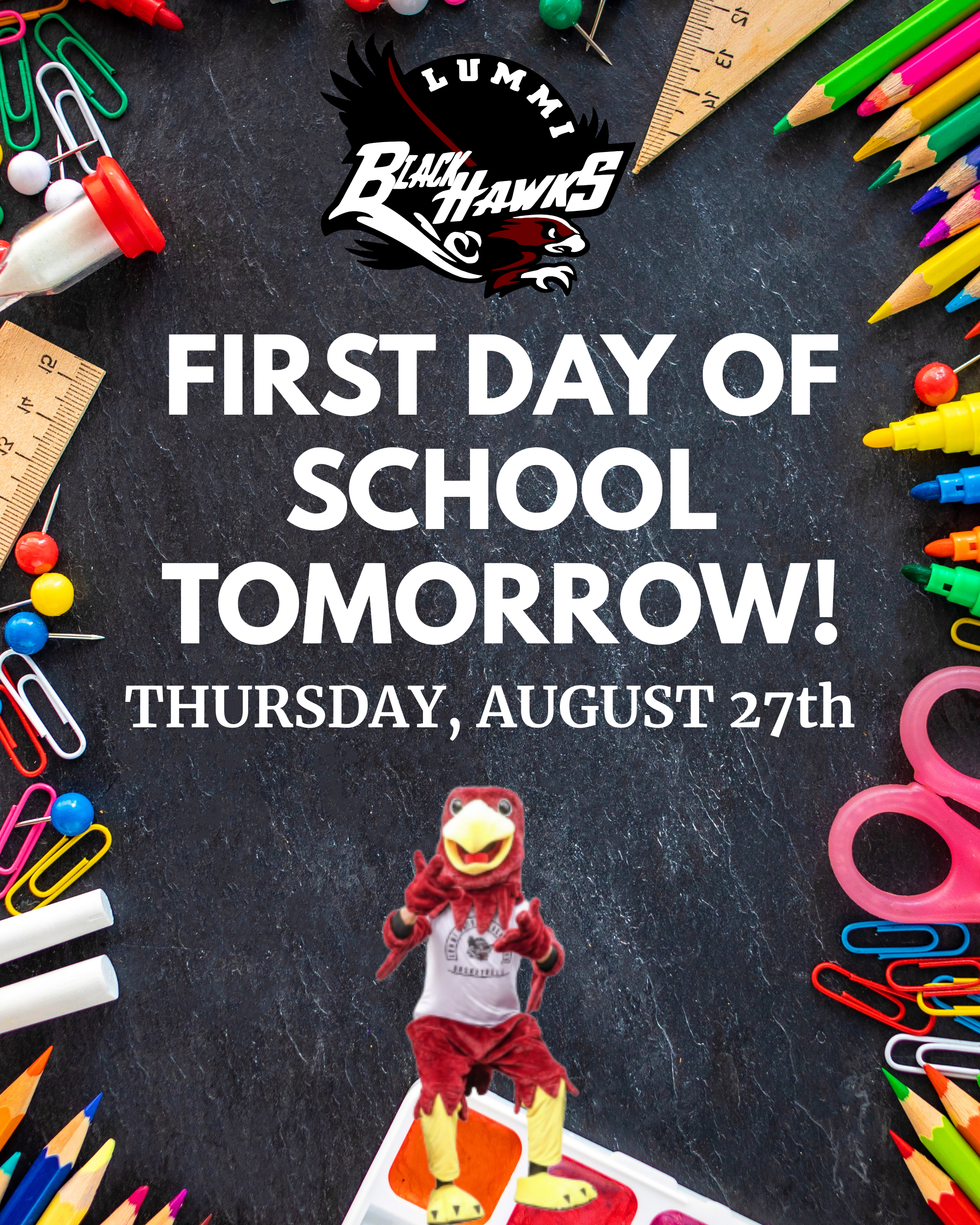 Tomorrow Is the First Day of School—Welcome Back, Blackhawks