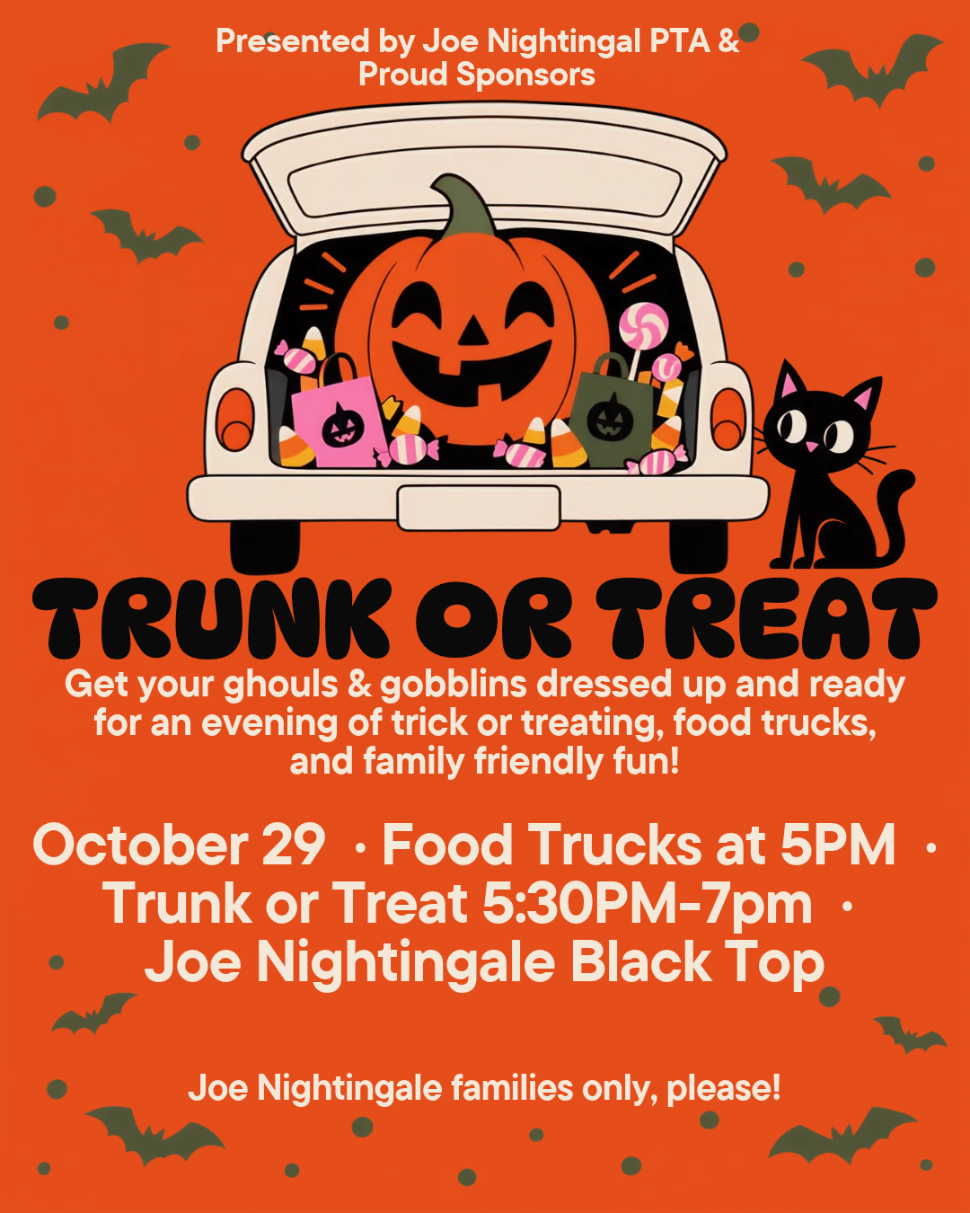 Trunk Or Treat Tomorrow!  - Thursday, October 29th