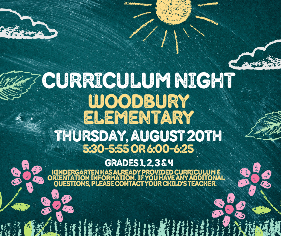 Friendly Reminder, Grades 1-4 Curriculum Night is Next Week