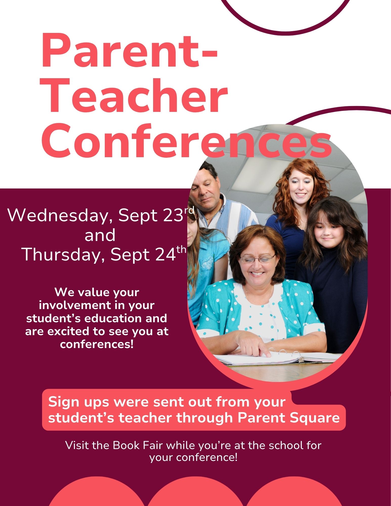 Parent Teacher Conference Reminder