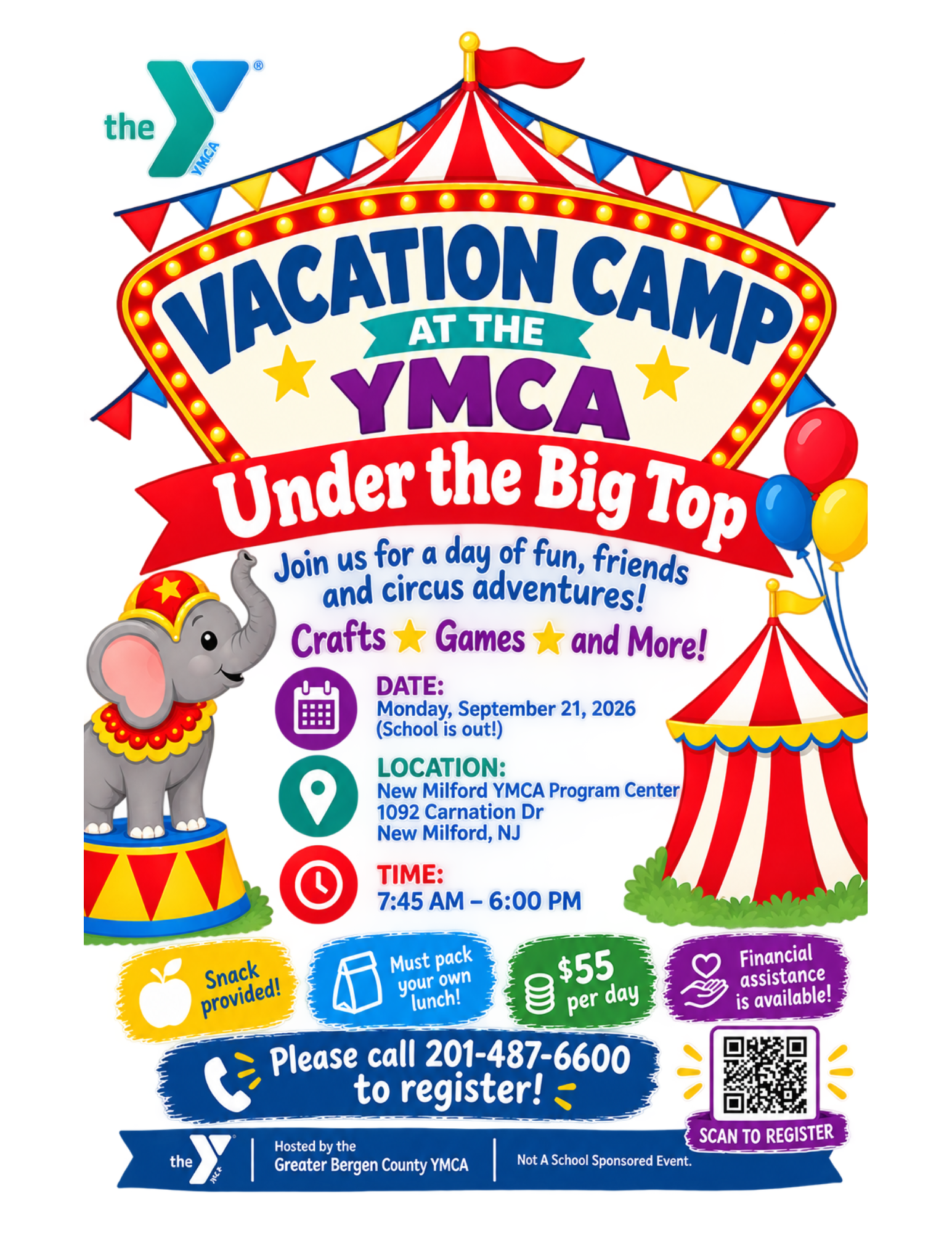 YMCA Vacation Camp 9/21/26