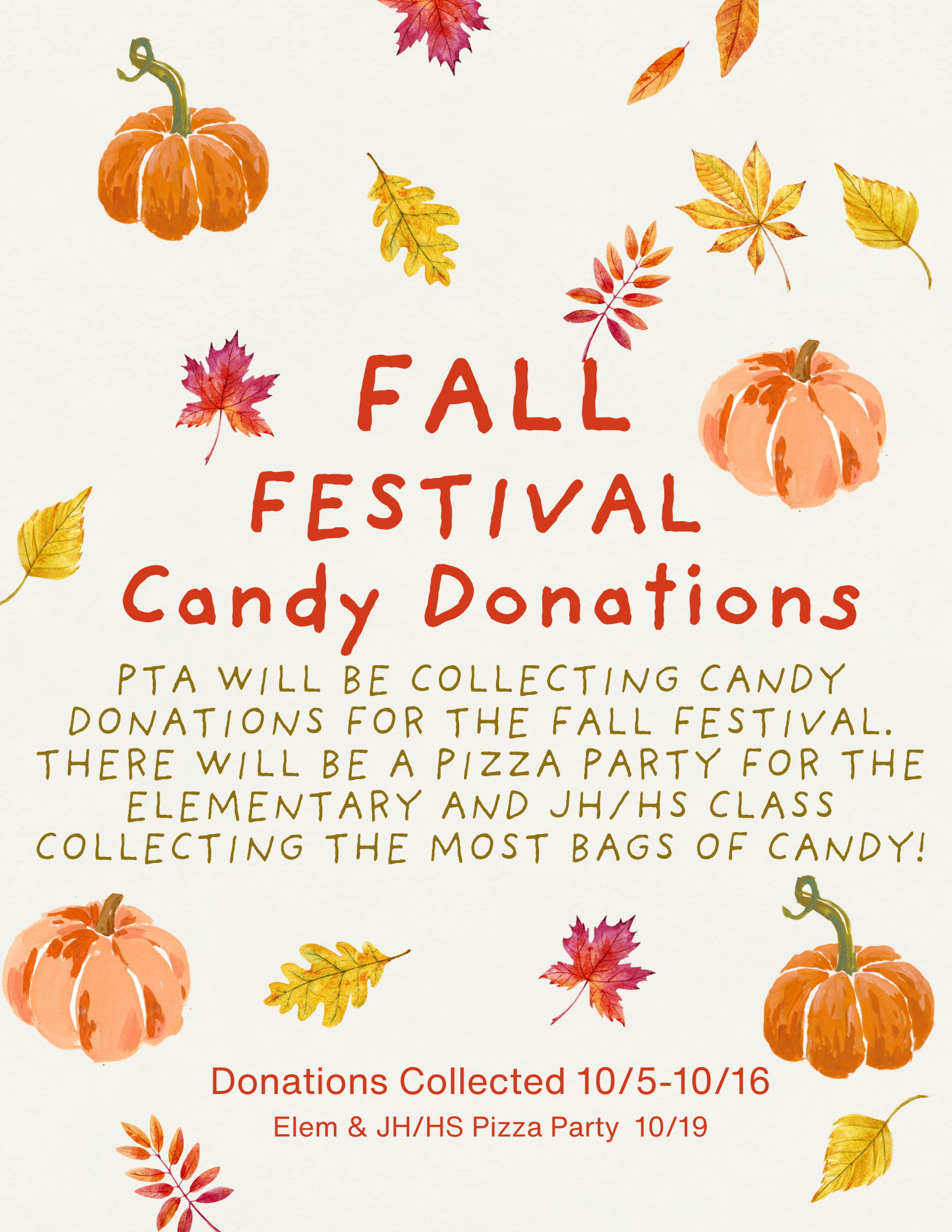 PTA Candy Donations