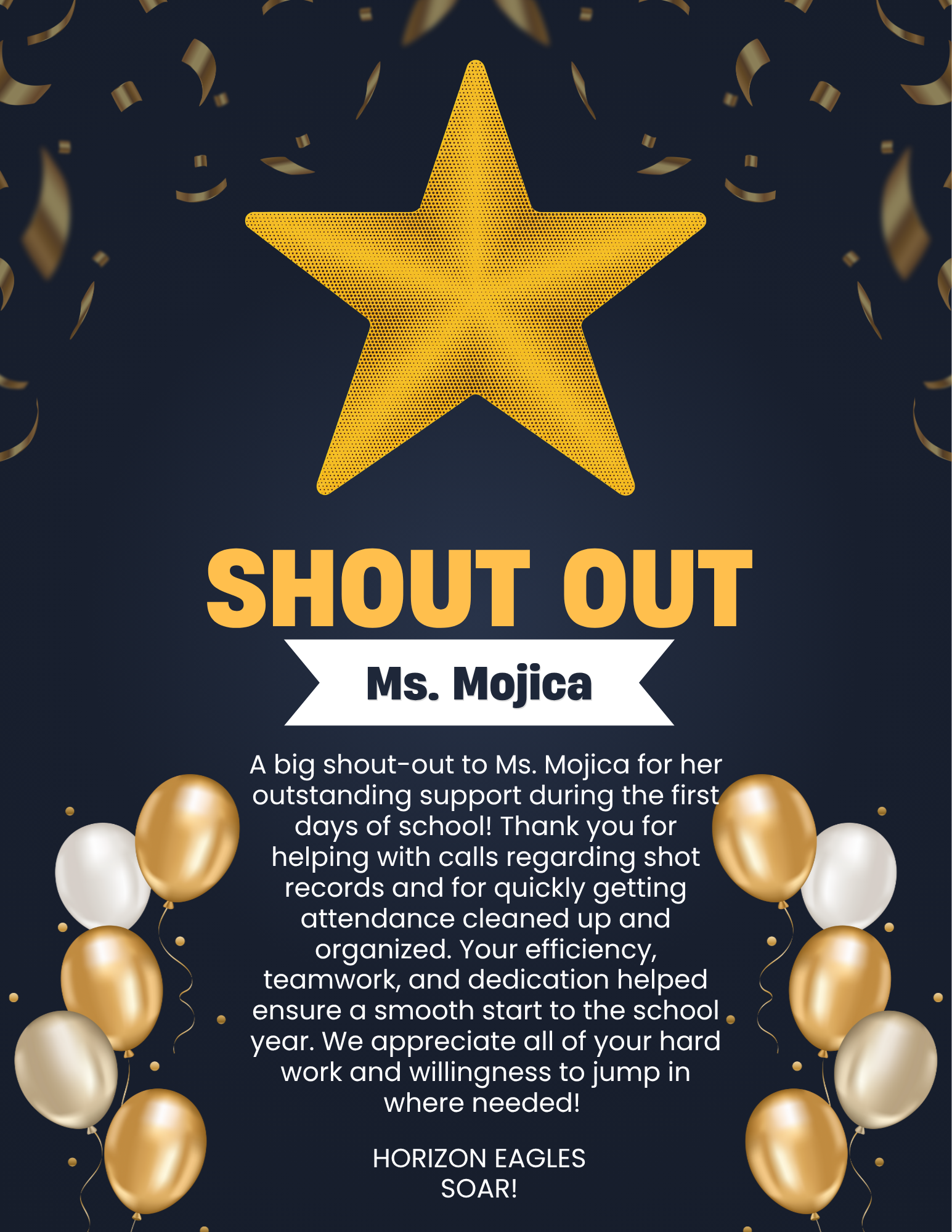 Staff Shout Outs