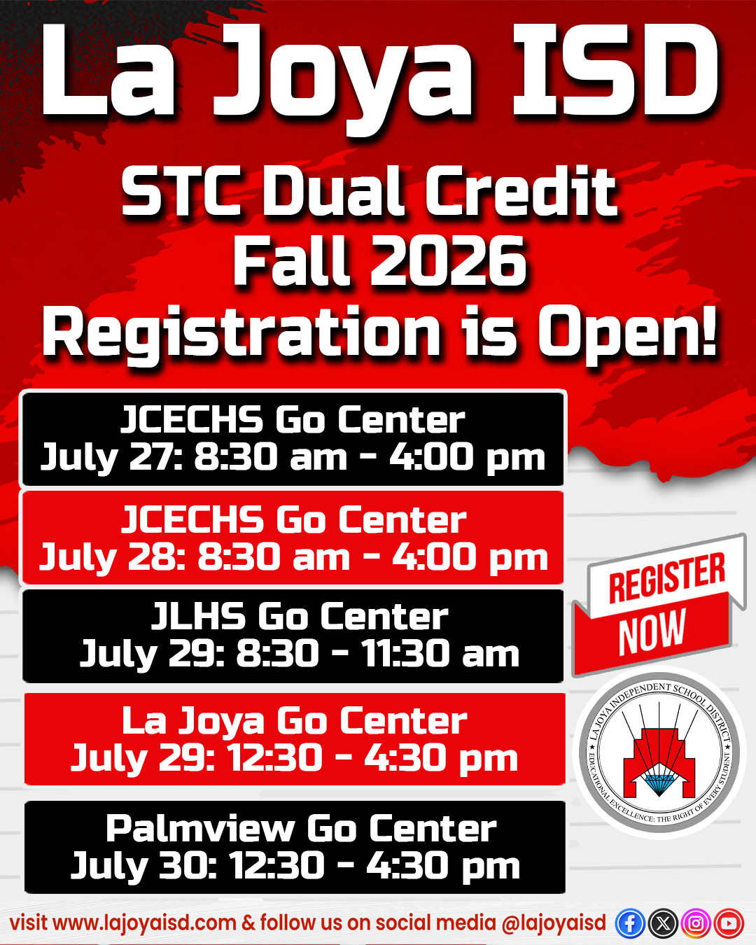 ⏰ Reminder, La Joya ISD families!