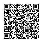A black and white QR code with a white background.