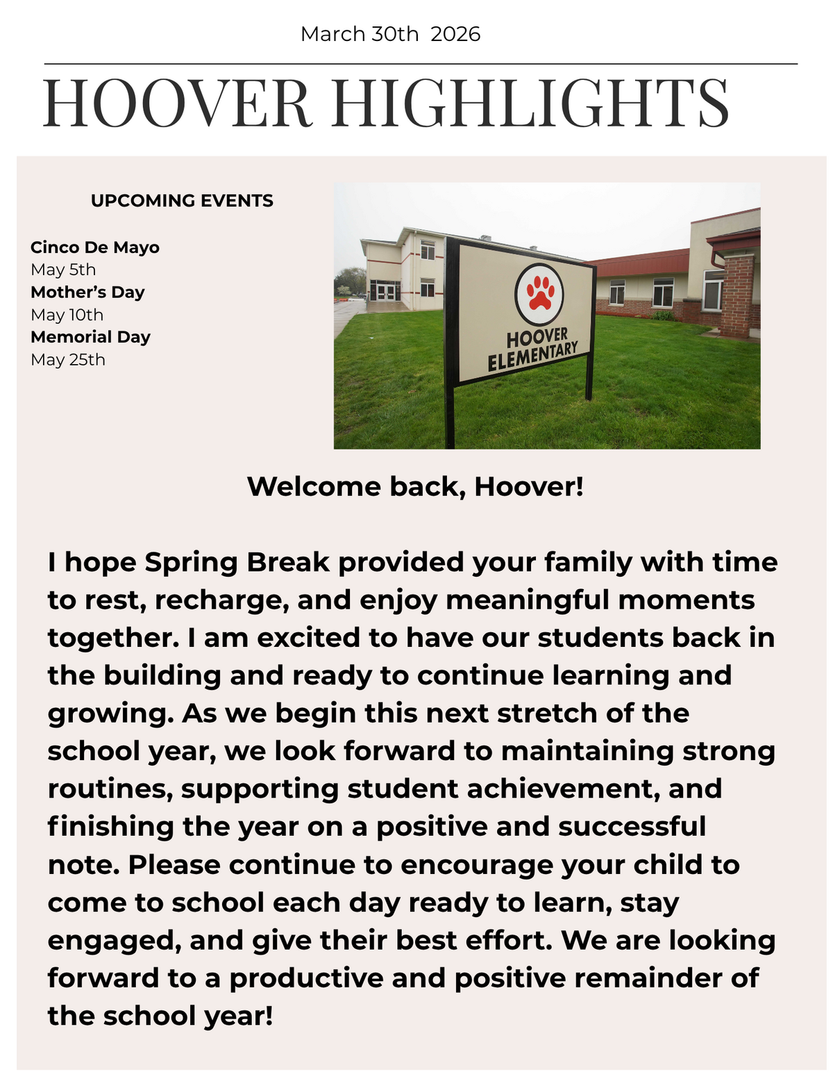 Parent Newsletter