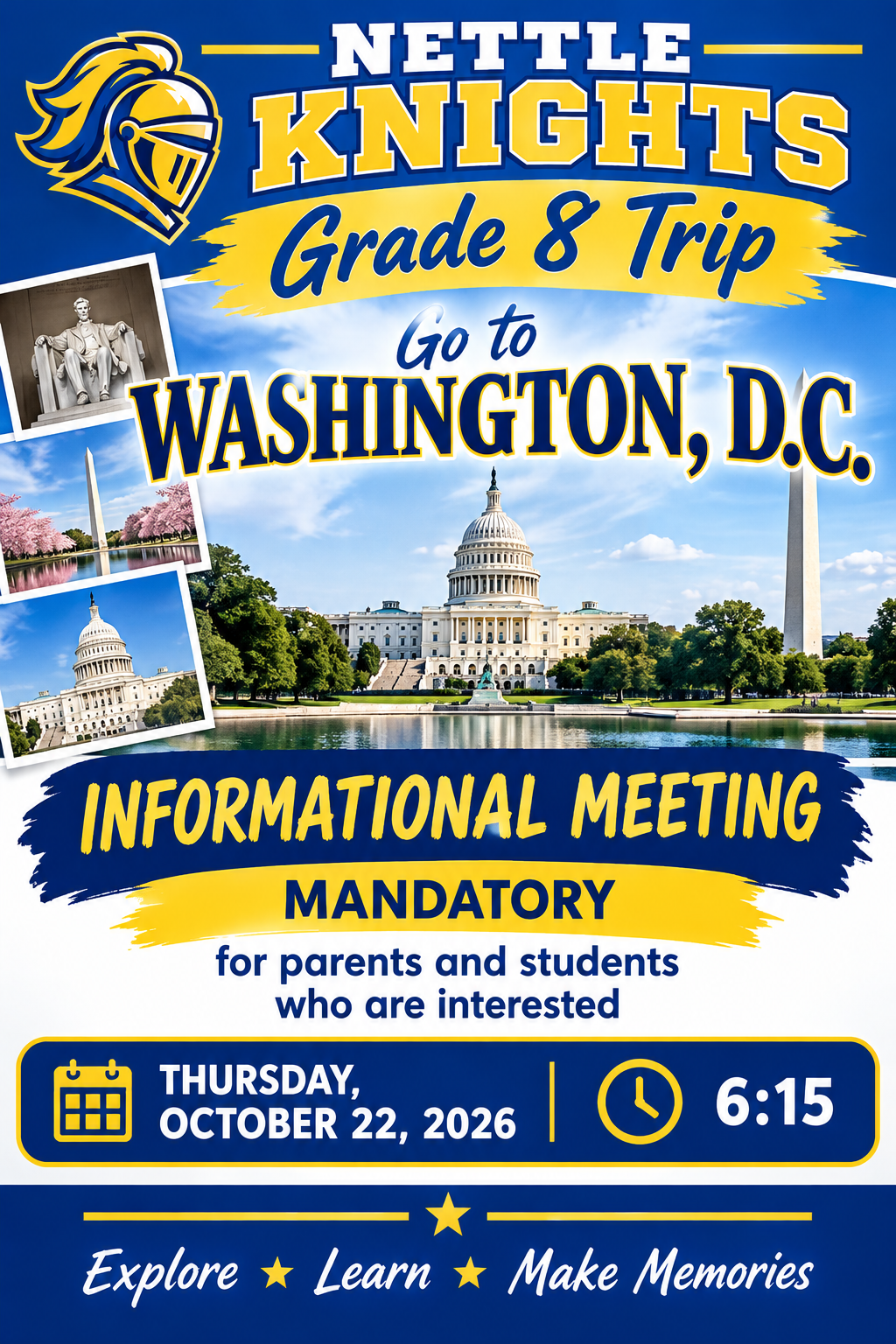 Gr. 8 Class Trip Flyer